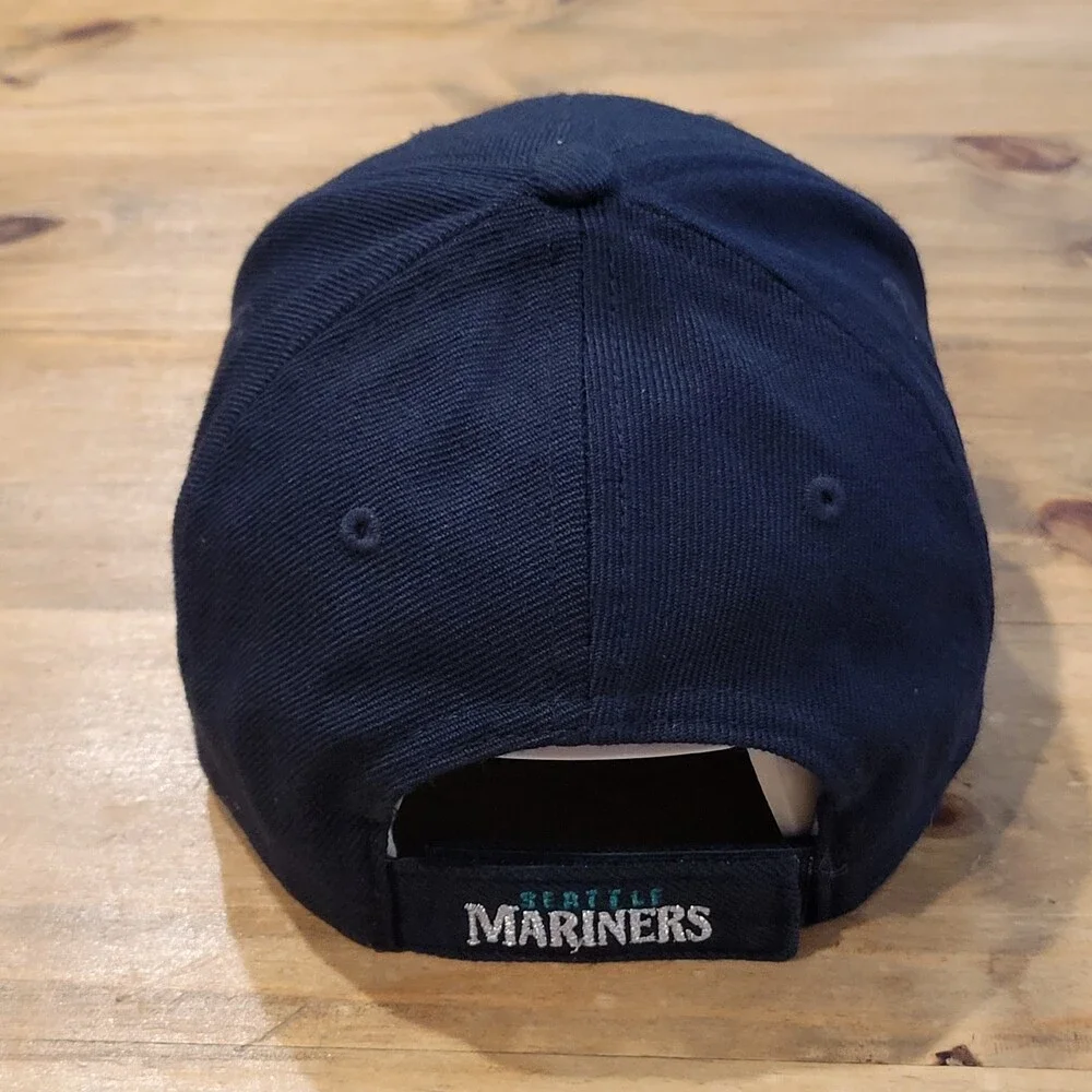 Vintage Seattle Mariners Nike Team Hat Strap Back Blue One Size Wool Blend